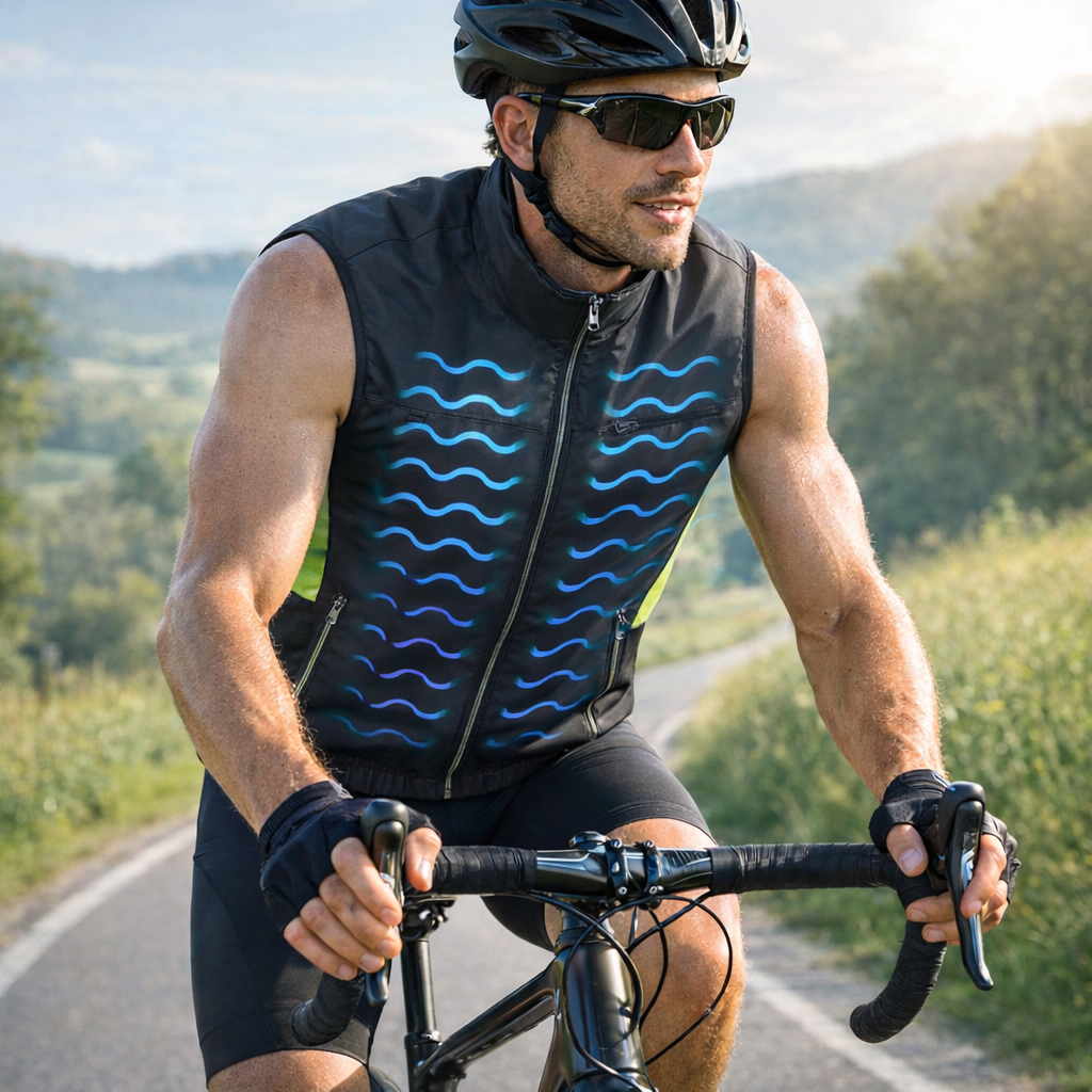 Cooling vest for cyclist