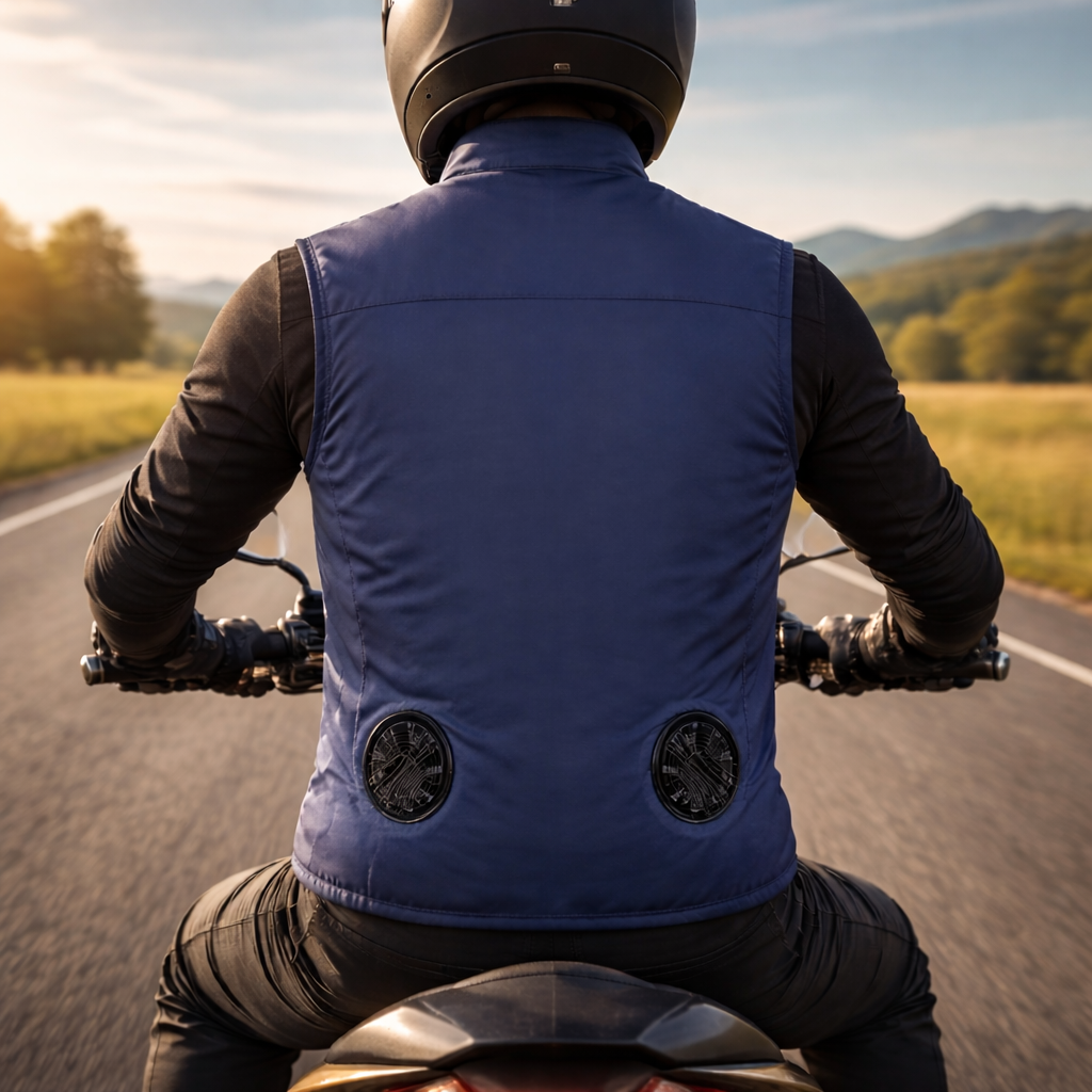 Cooling vest for motorcyclist