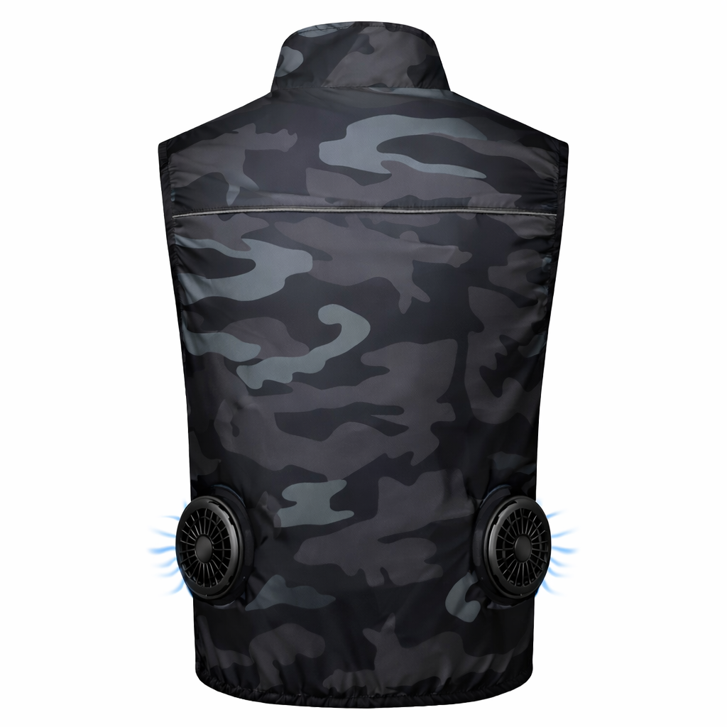 Cooling vest for motorcyclist